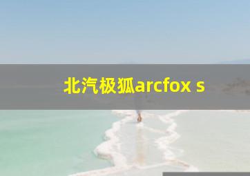 北汽极狐arcfox s